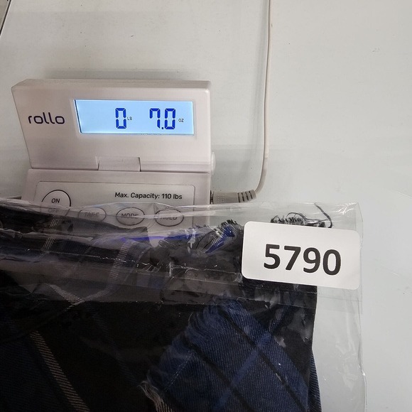 Maison Cinqeent Shirt Womens Small Plaid Button Down Raw Hem Ruffled Front - Picture 6 of 6